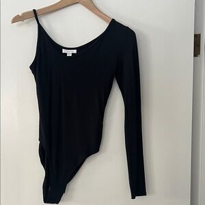 Topshop Black One-Shoulder Bodysuit